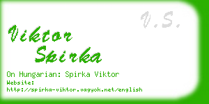 viktor spirka business card